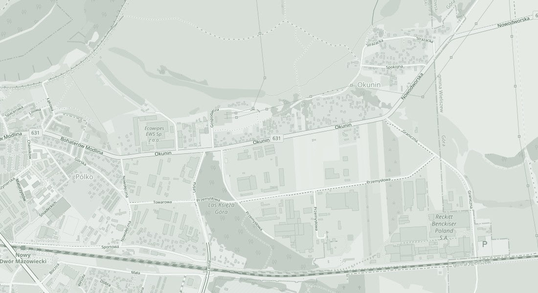 Map showing how to get to VETfactory: Okunin 21, Nowy Dwór Mazowiecki