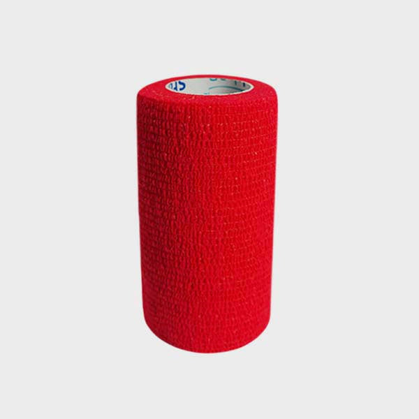 ProWrap self-adhesive cohesive bandage, 10 x 450 cm, elastic, red