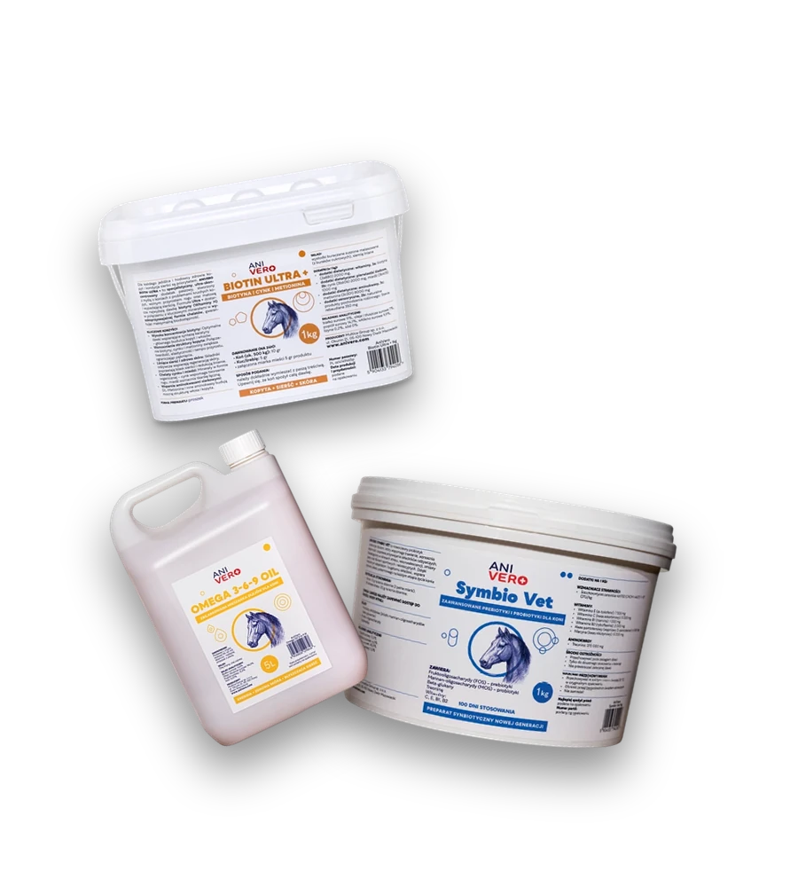 AniVero Biotin Ultra+, Symbio Vet i Omega 3-6-9 Oil